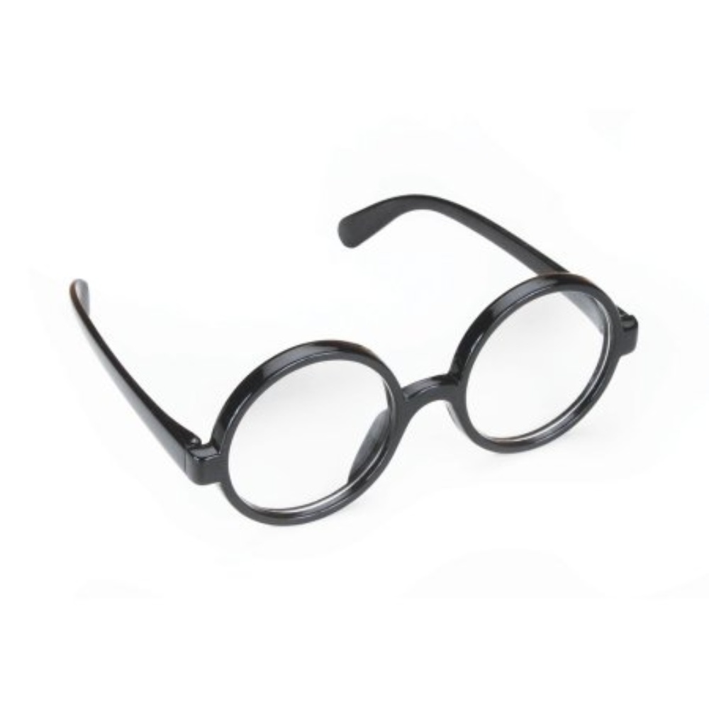 New Wizard Round Plastic Frame Black Glasses